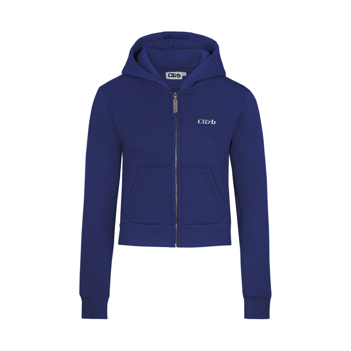 CROPPED ZIP UP NAVY BLUE