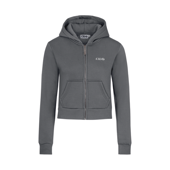 CROPPED ZIP UP ANTHRAZIT