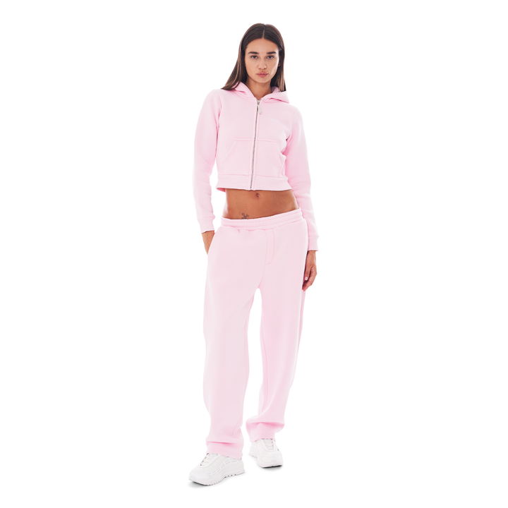 CROPPED ZIP UP PINK
