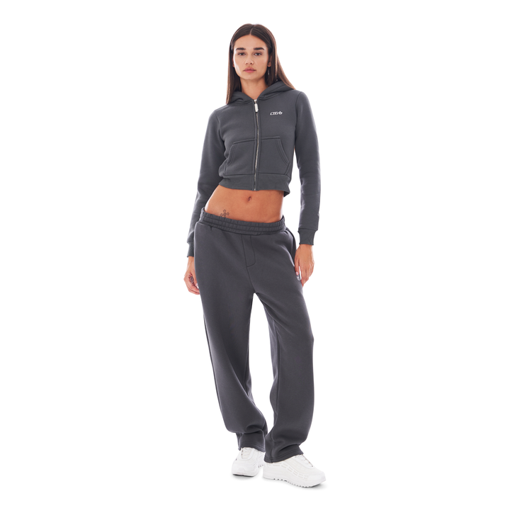 CROPPED ZIP UP ANTHRAZIT