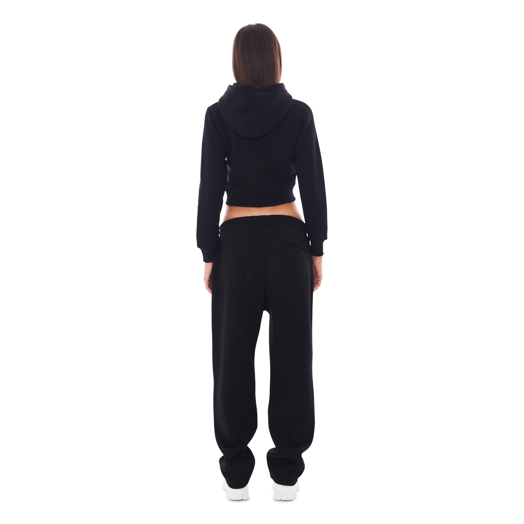 CROPPED ZIP UP BLACK