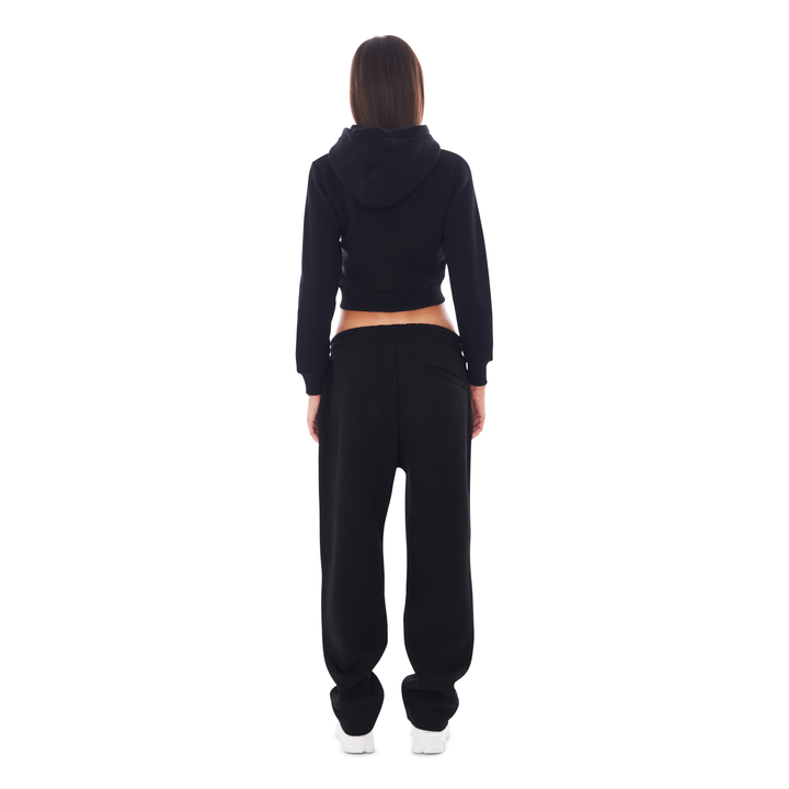 CROPPED ZIP UP BLACK