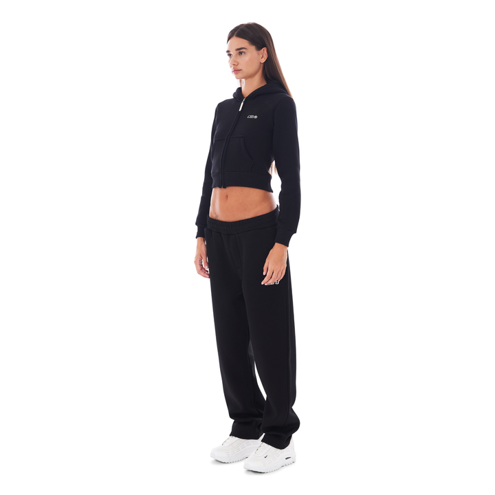 CROPPED ZIP UP BLACK
