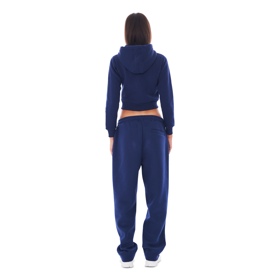 CROPPED ZIP UP NAVY BLUE