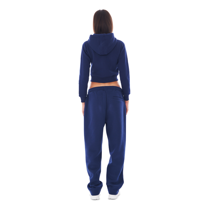 CROPPED ZIP UP NAVY BLUE