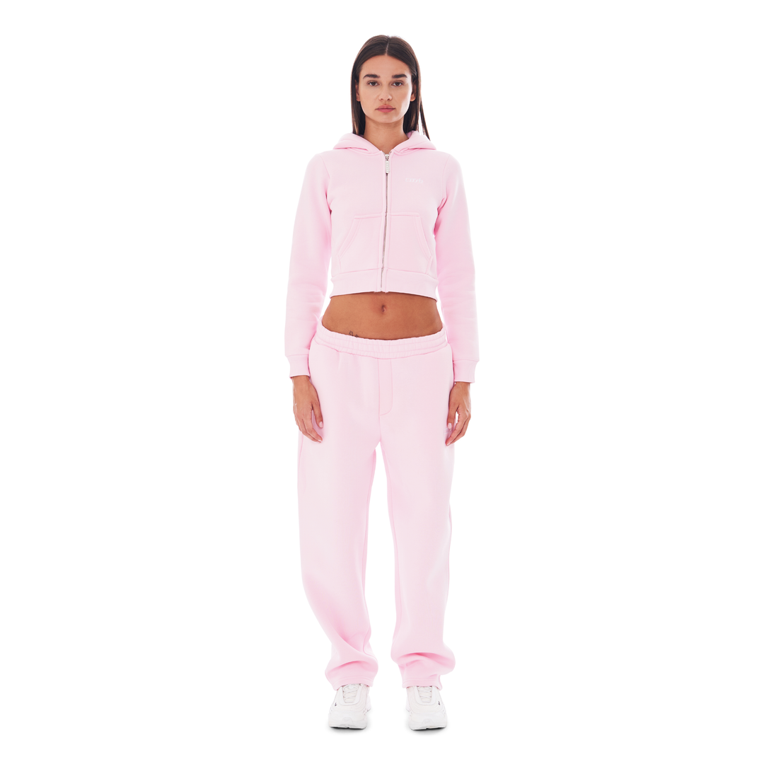 CROPPED ZIP UP PINK