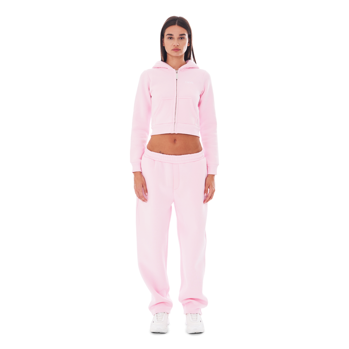 CROPPED ZIP UP PINK
