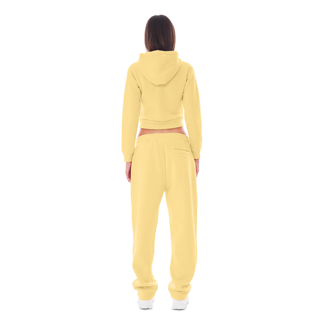CROPPED ZIP UP BUTTER YELLOW