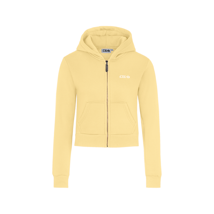 CROPPED ZIP UP BUTTER YELLOW