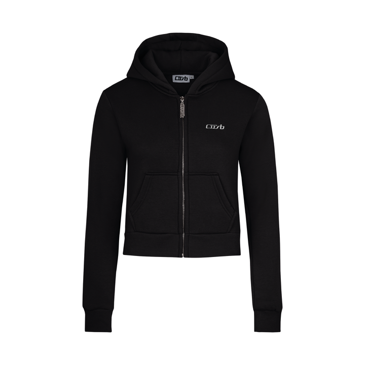 CROPPED ZIP UP BLACK