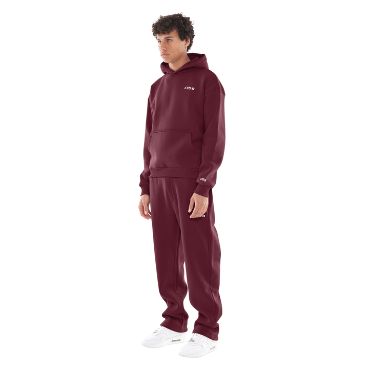 OPEN LEG JOGGER BLACK CHERRY