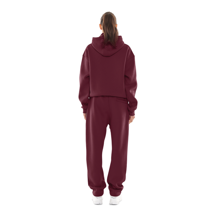 OPEN LEG JOGGER BLACK CHERRY