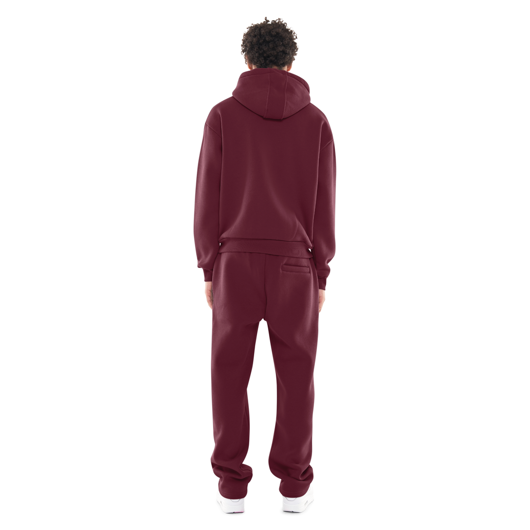 OPEN LEG JOGGER BLACK CHERRY