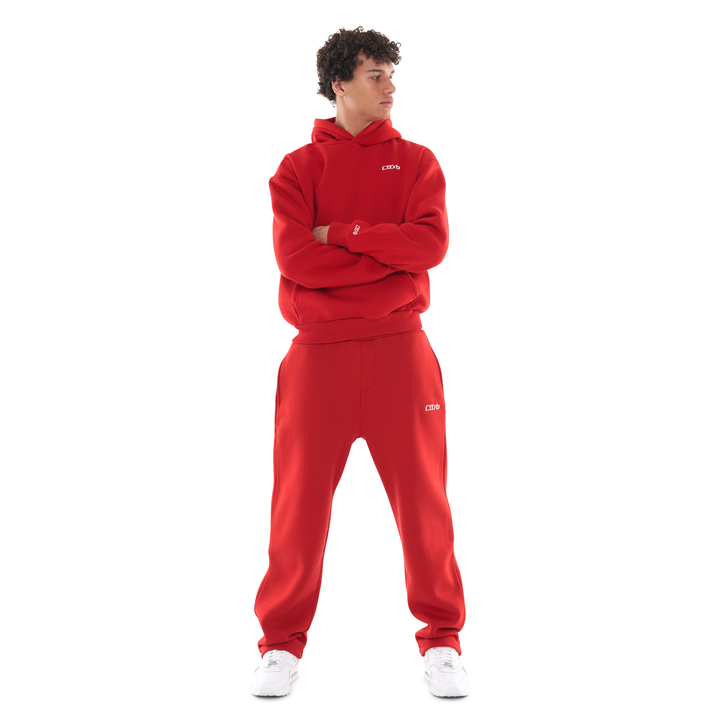 OPEN LEG JOGGER RED