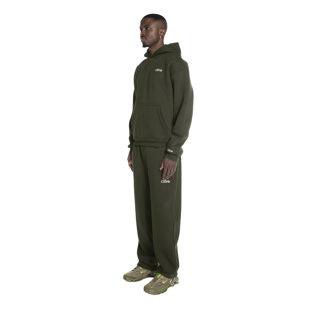 OPEN LEG JOGGER DARK MOSS