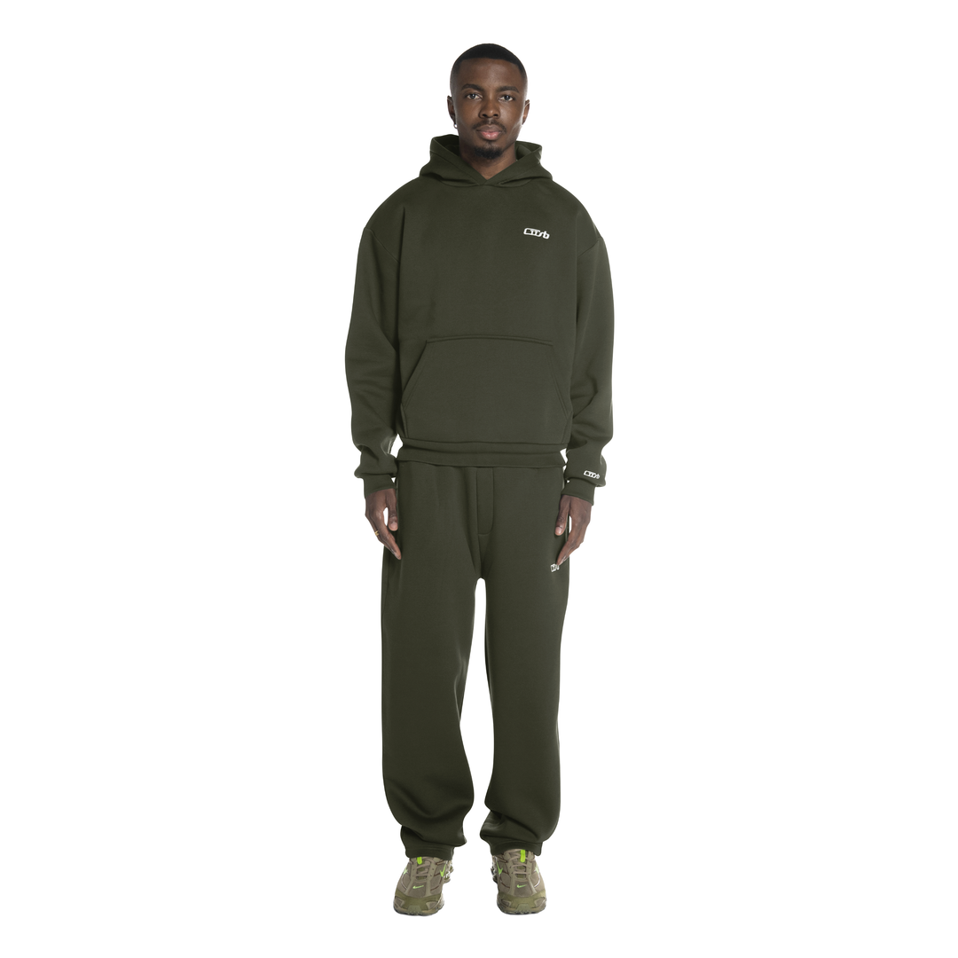 OPEN LEG JOGGER DARK MOSS