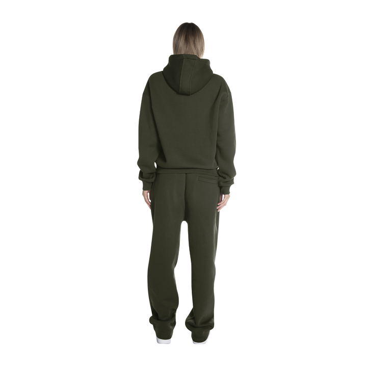 OPEN LEG JOGGER DARK MOSS