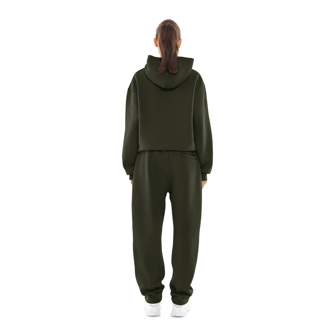 ZIP-UP DARK MOSS