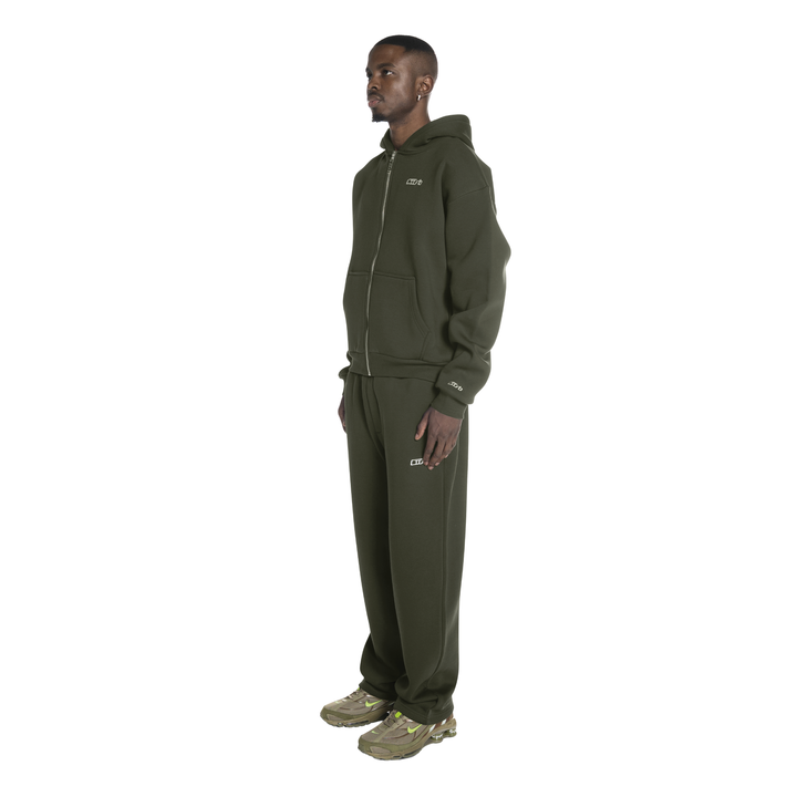 ZIP-UP DARK MOSS
