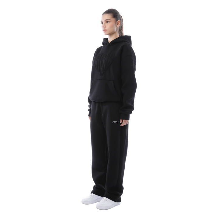 HEART HOODIE BLACK