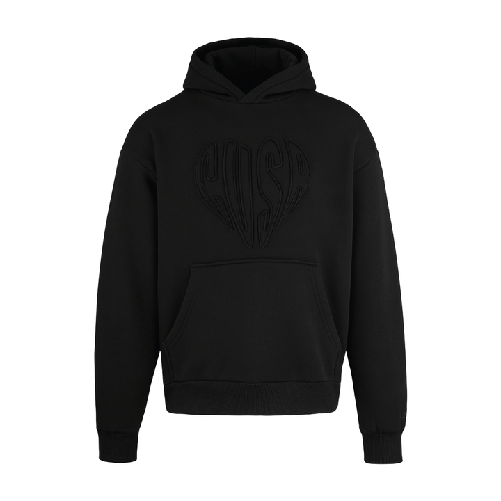 HEART HOODIE BLACK
