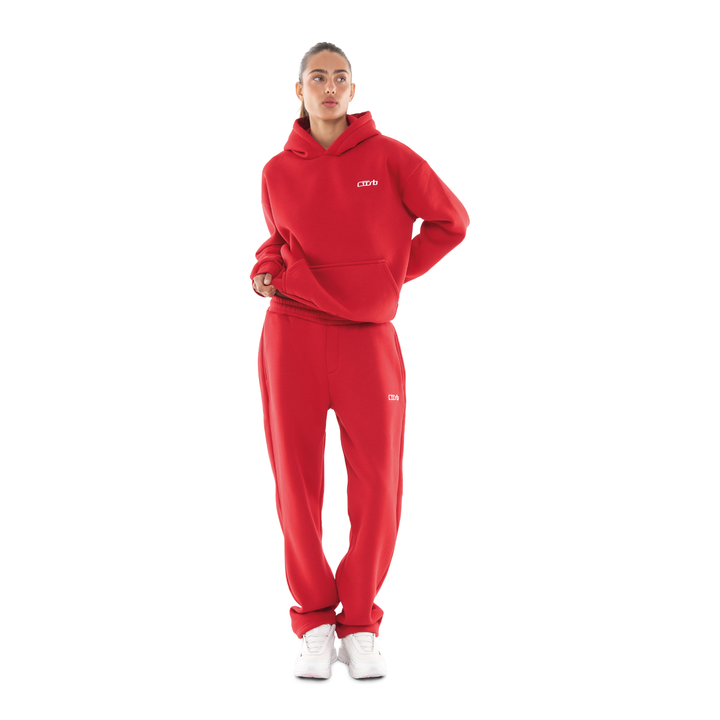 OPEN LEG JOGGER RED
