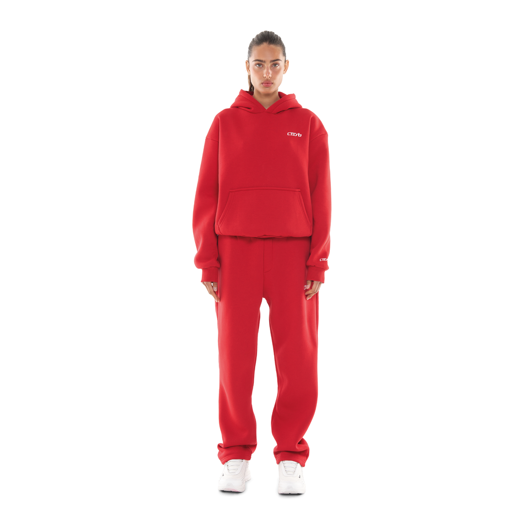 OPEN LEG JOGGER RED