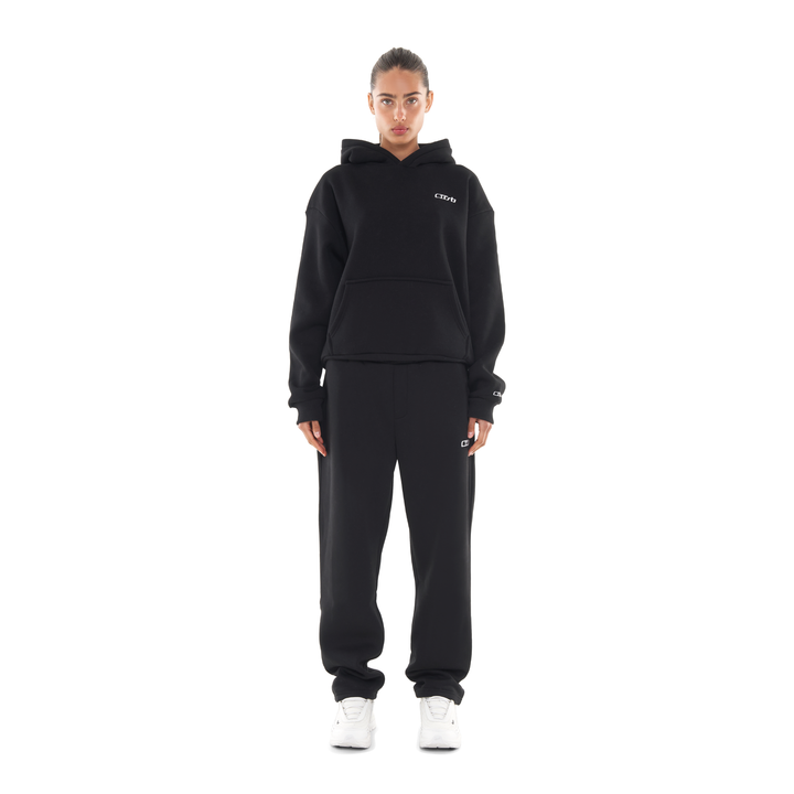 OPEN LEG JOGGER BLACK