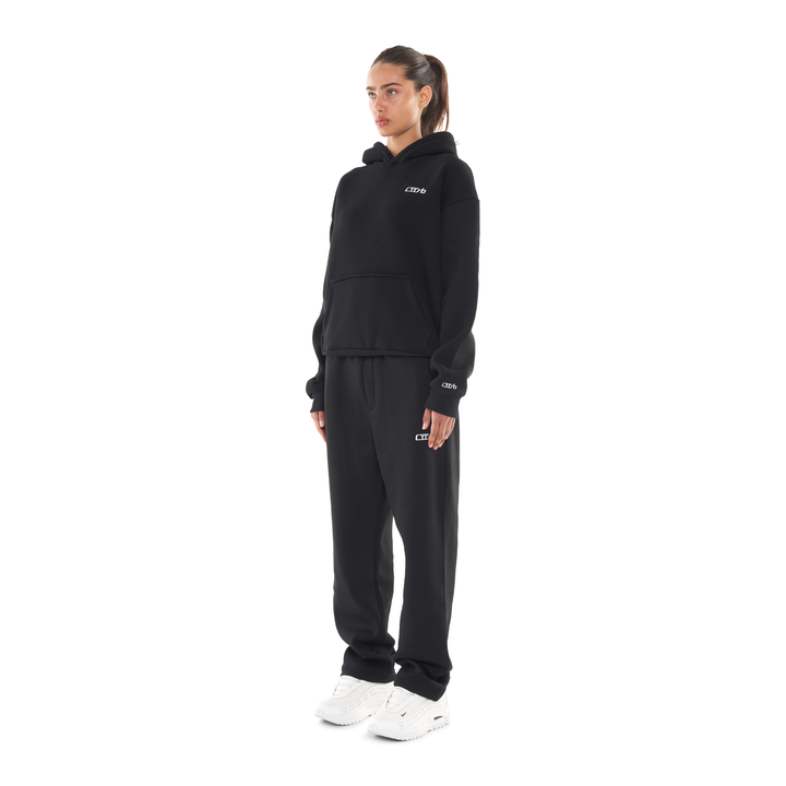 OPEN LEG JOGGER BLACK