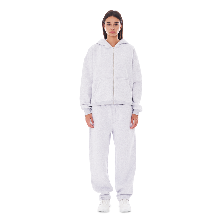 ZIP UP SNOW MELANGE