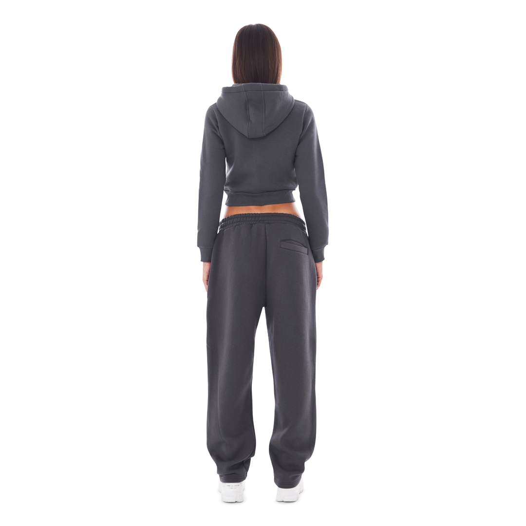 CROPPED ZIP UP ANTHRAZIT