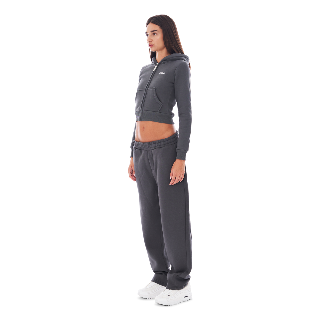 CROPPED ZIP UP ANTHRAZIT