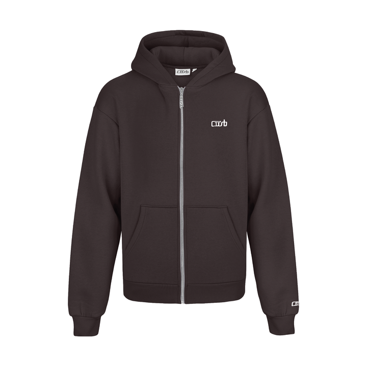 ZIP-UP DARK CHOCOLATE
