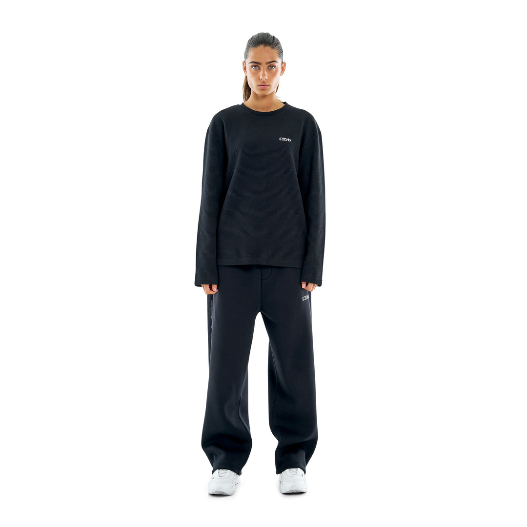 Waffle Longsleeve Black