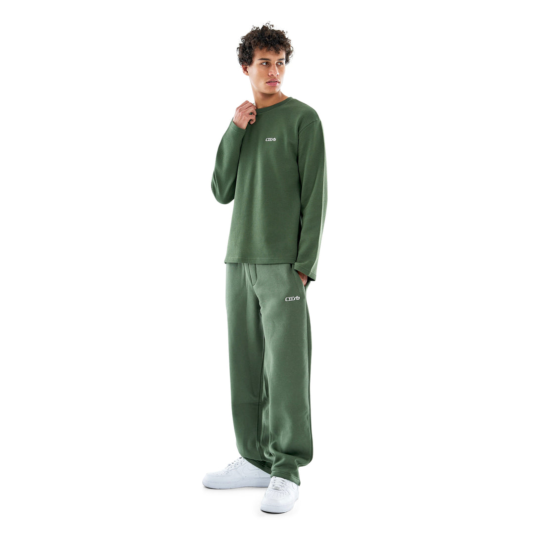 Waffle Longsleeve Bronze Green