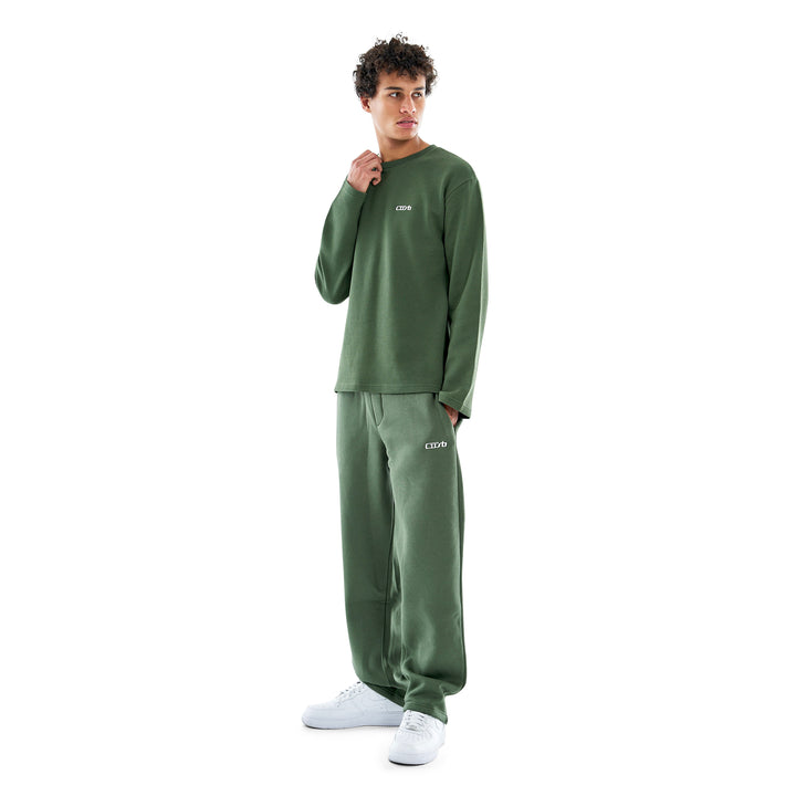 Waffle Longsleeve Bronze Green