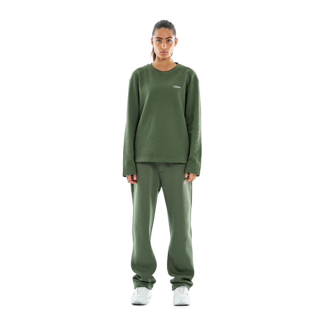 Waffle Longsleeve Bronze Green