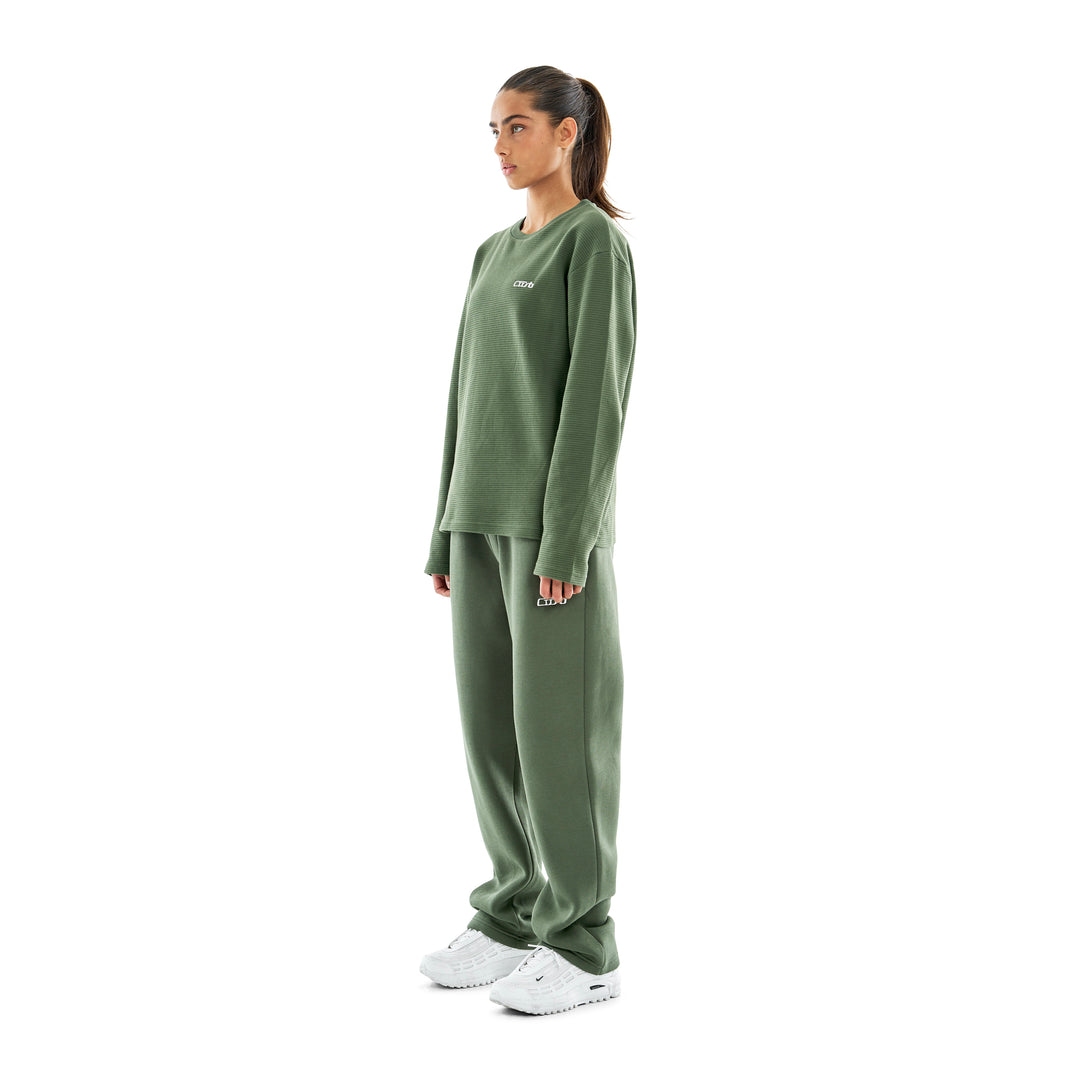 Waffle Longsleeve Bronze Green