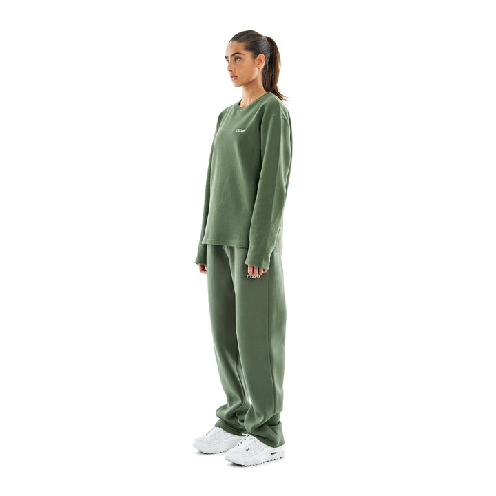 Waffle Longsleeve Bronze Green