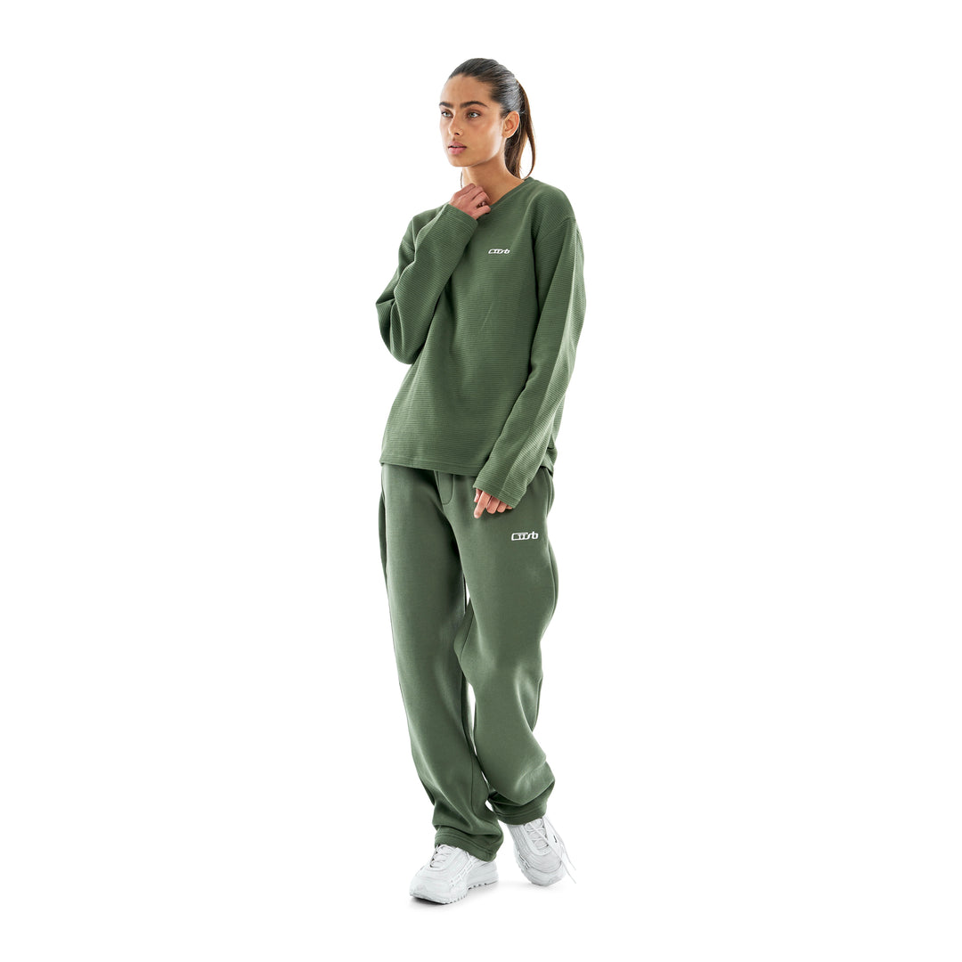 Waffle Longsleeve Bronze Green