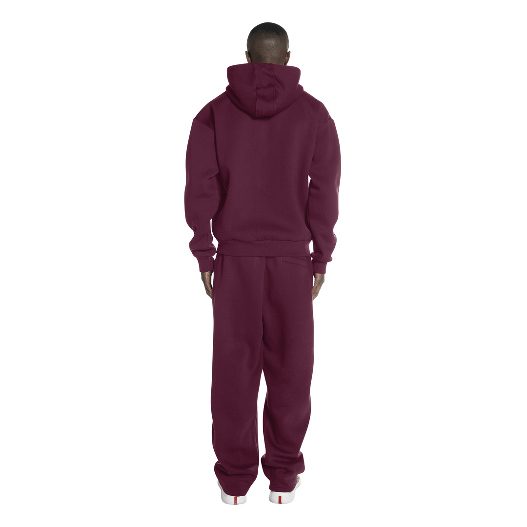 OPEN LEG JOGGER BLACK CHERRY