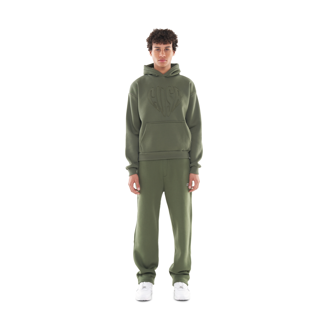 HEART HOODIE BRONZE GREEN
