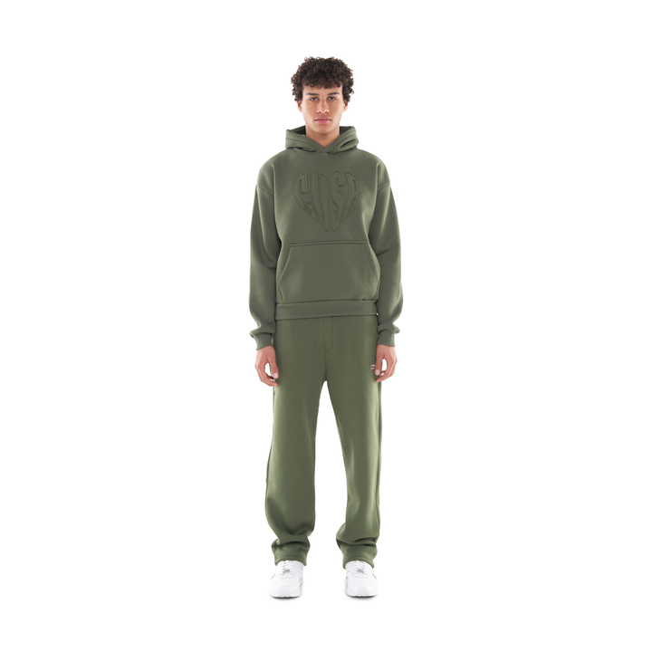 HEART HOODIE BRONZE GREEN