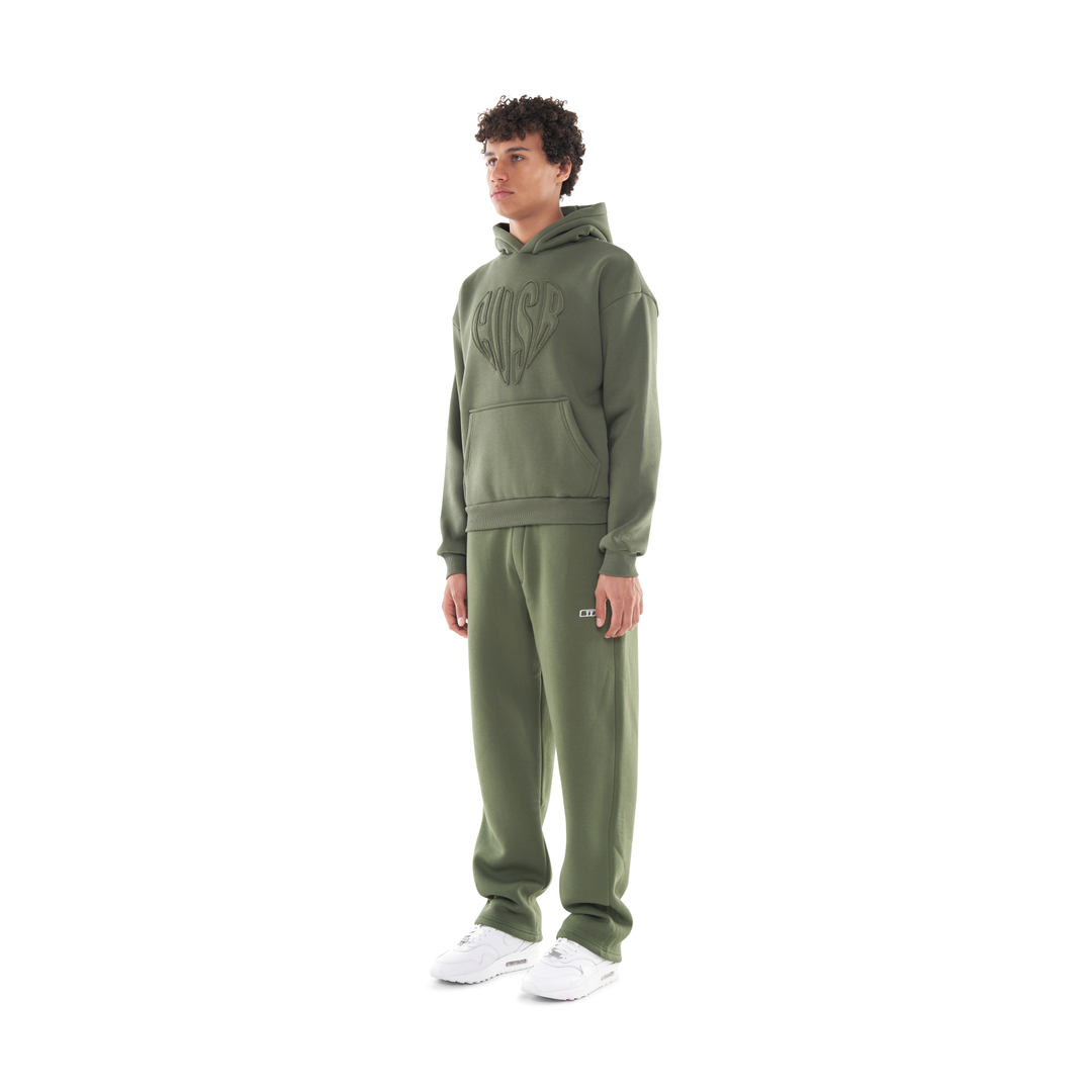 HEART HOODIE BRONZE GREEN