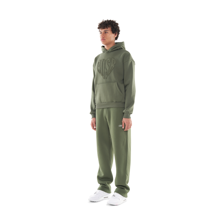 HEART HOODIE BRONZE GREEN