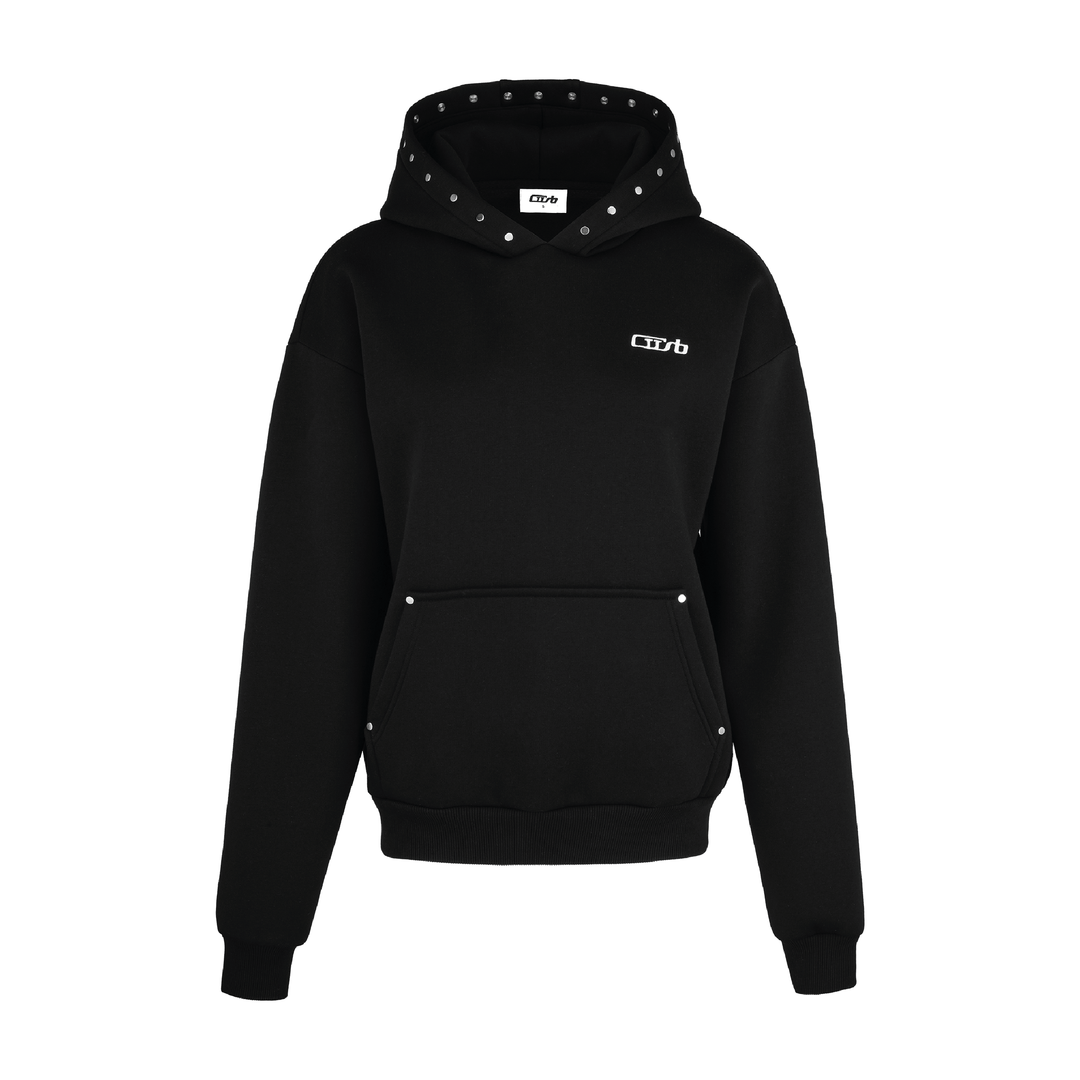 Studded Hoodie Black