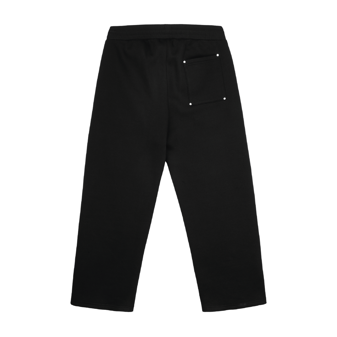 Studded Wide Leg Jogger Black