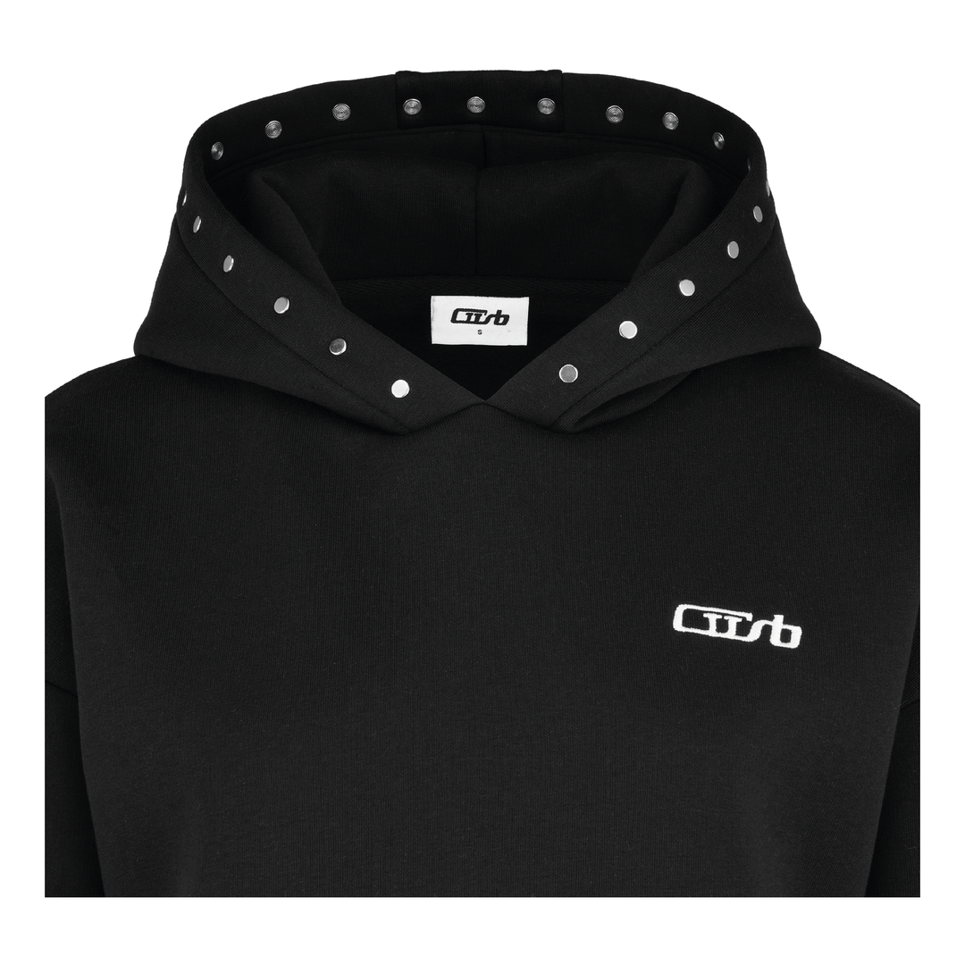 Studded Hoodie Black