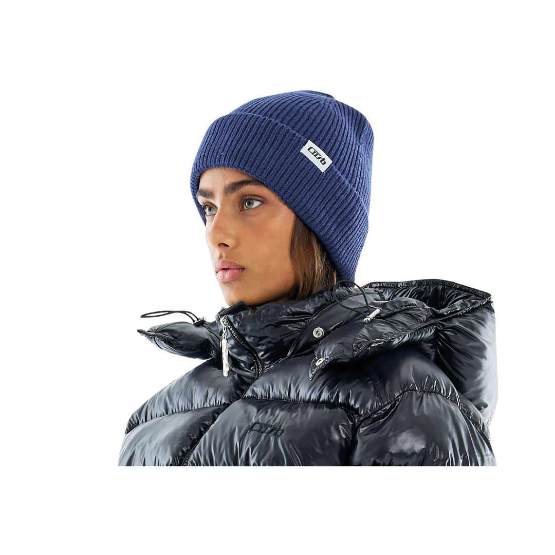 Folded Beanie Navy Blue