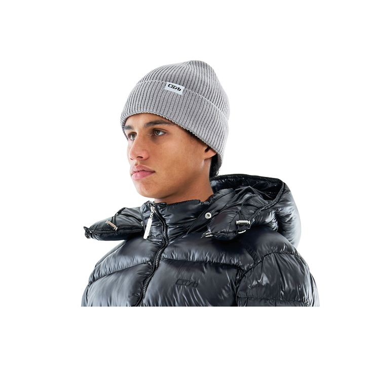 Folded Beanie Silver Grey